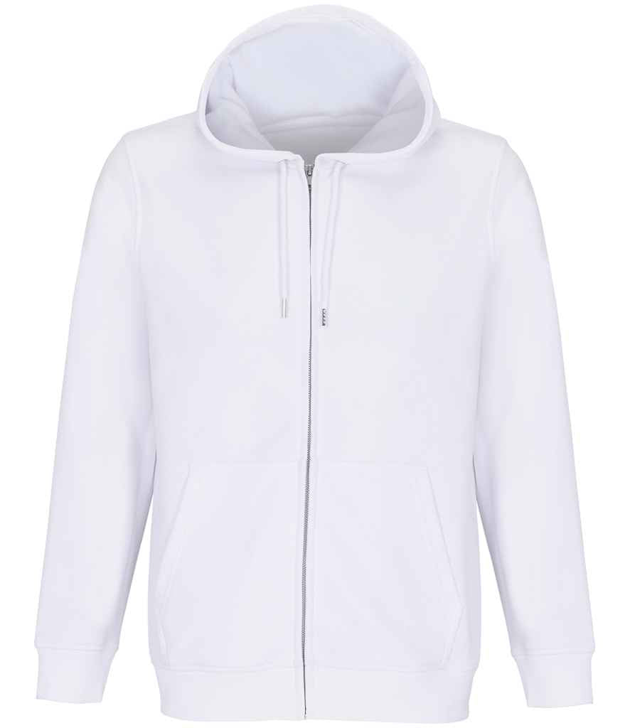 SOL'S Unisex Calipso Eco-Friendly Full Zip Hoodie White