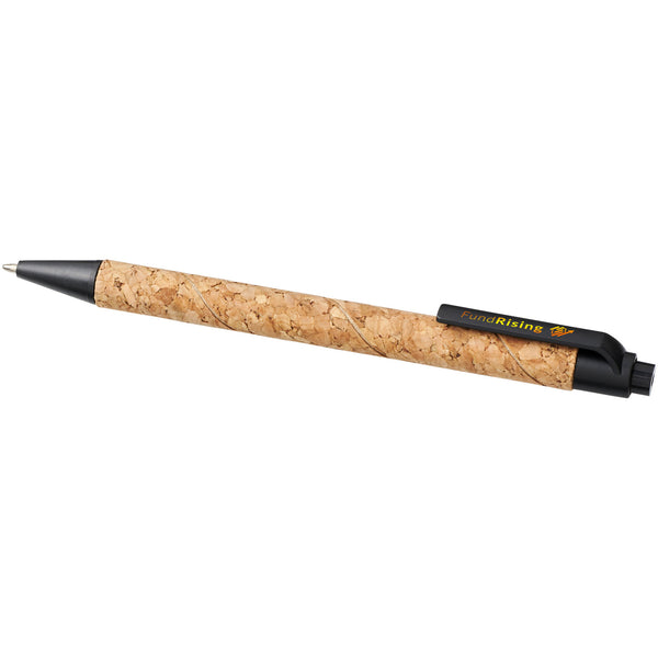 Branded Midar cork and wheat straw ballpoint pen