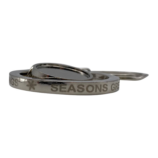Branded Christmas Charm Keyring with Outer Ring (UK Stock)