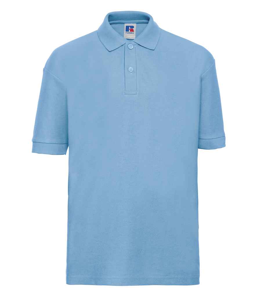 Russell Schoolgear Kids Poly/Cotton Piqué Polo Shirt Sky Blue