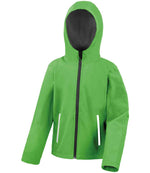 Result Core Kids TX Performance Hooded Soft Shell Jacket Vivid Green/Black