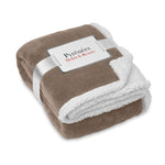 Branded Blanket coral fleece/ sherpa
