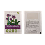 Seed Packet with Sticker to back Kitchen Herbs Mix