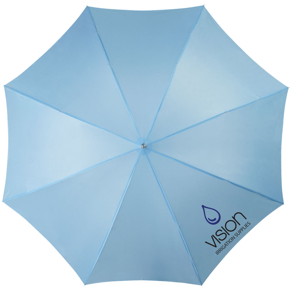 Branded Lisa 23" auto open umbrella with wooden handle