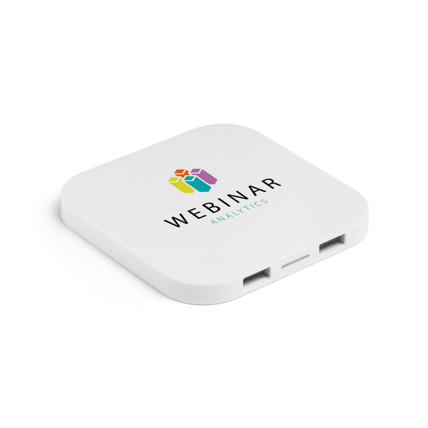 CAROLINE. ABS wireless charger and USB 2'0 hub