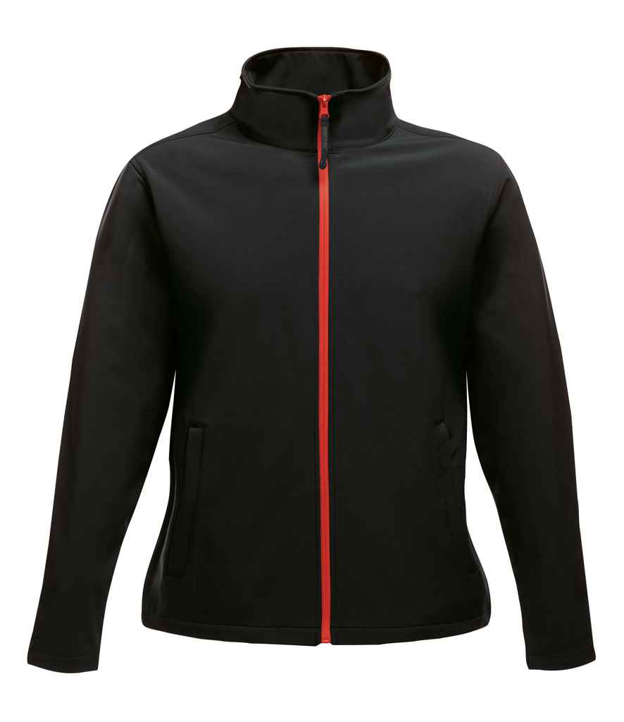 Regatta Ladies Ablaze Printable Soft Shell Jacket Black/Classic Red