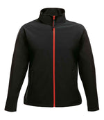 Regatta Ladies Ablaze Printable Soft Shell Jacket Black/Classic Red