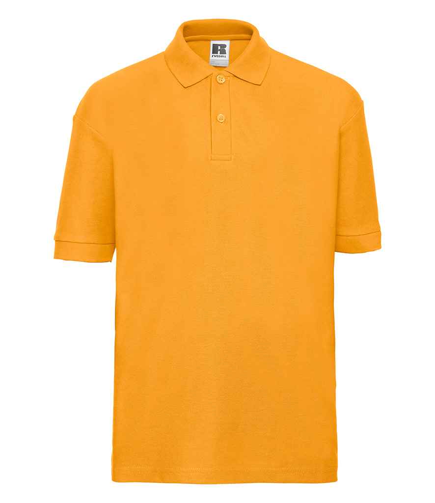 Russell Schoolgear Kids Poly/Cotton Piqué Polo Shirt Gold