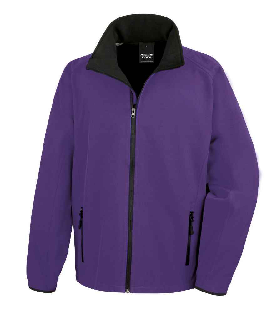 Result Core Printable Soft Shell Jacket Purple/Black