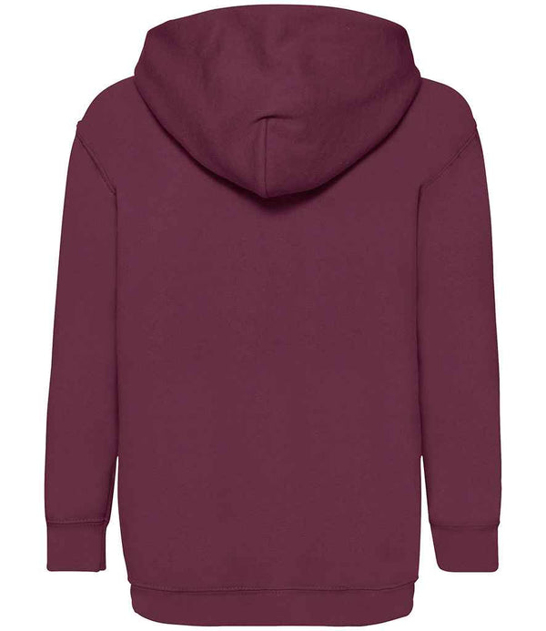 Fruit of the Loom Kids Classic Hooded Sweatshirt Burgundy