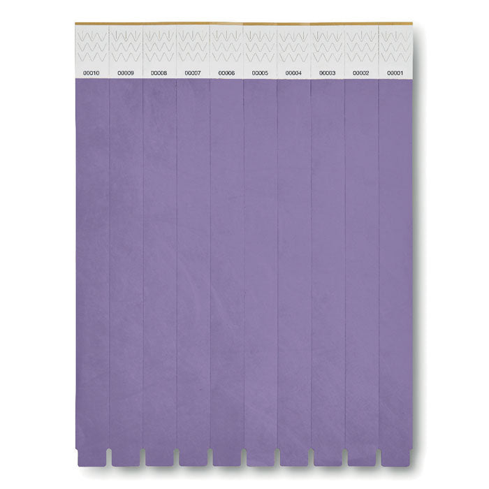 Branded One sheet of 10 wristbands