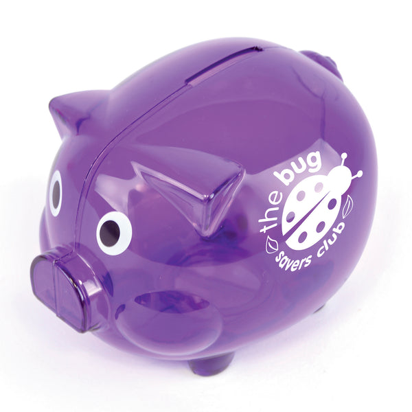 Branded Translucent Plastic Pig Shaped Piggy Bank