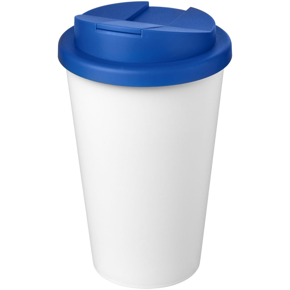 Branded Americano® Eco 350 ml recycled tumbler with spill-proof lid
