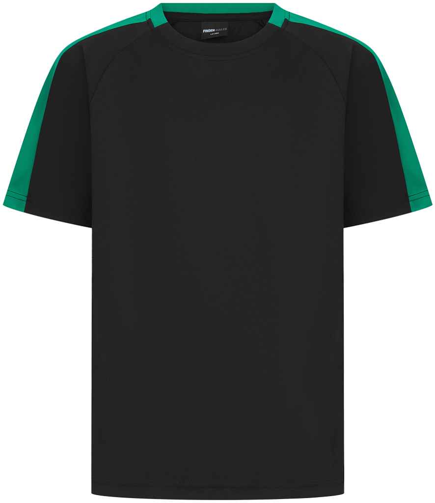 Finden + Hales Kids Team T-Shirt Black/Emerald