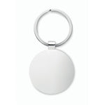 Branded Round key ring metal bamboo