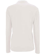 SOL'S Ladies Perfect Long Sleeve Piqué Polo Shirt White