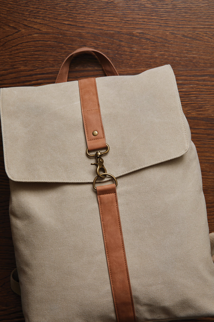 Branded VINGA Bosler backpack GRS recycled canvas