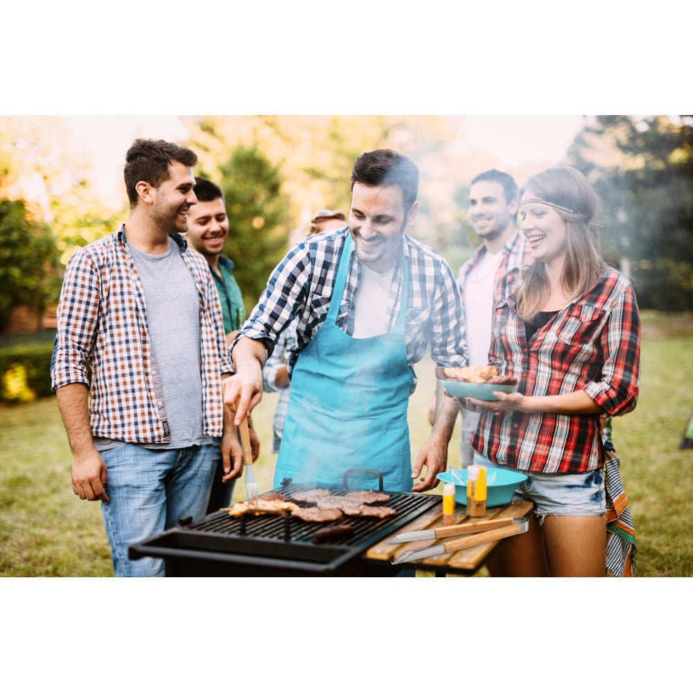 KABSA. Barbecue set supplied in a bamboo case