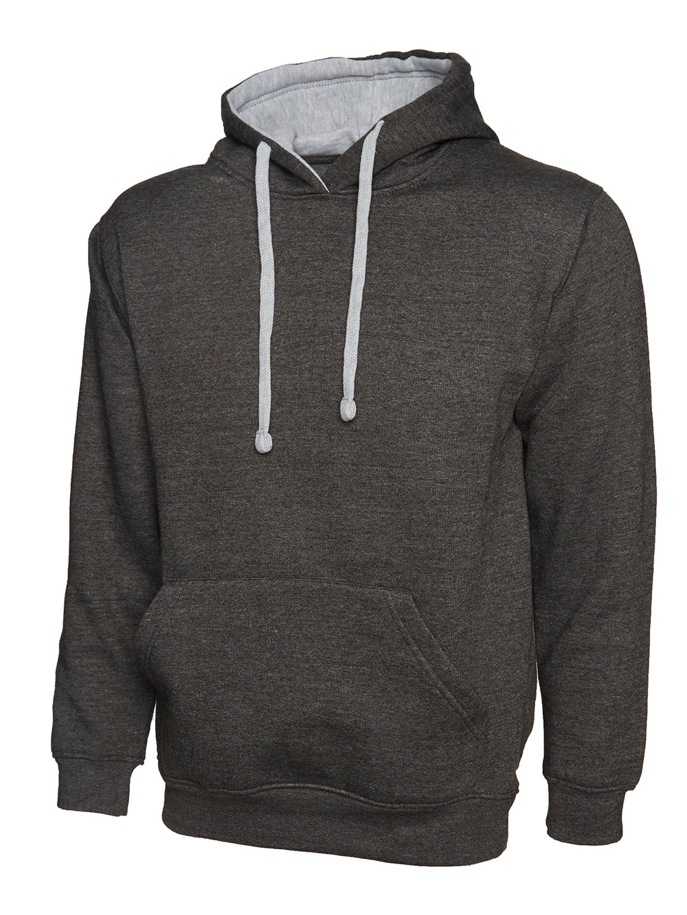 Branded Contrast Hooded Sweatshirt