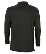 SOL'S Winter II Long Sleeve Cotton Piqué Polo Shirt Black