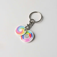 Multi Euro Trolley Coin Keyring