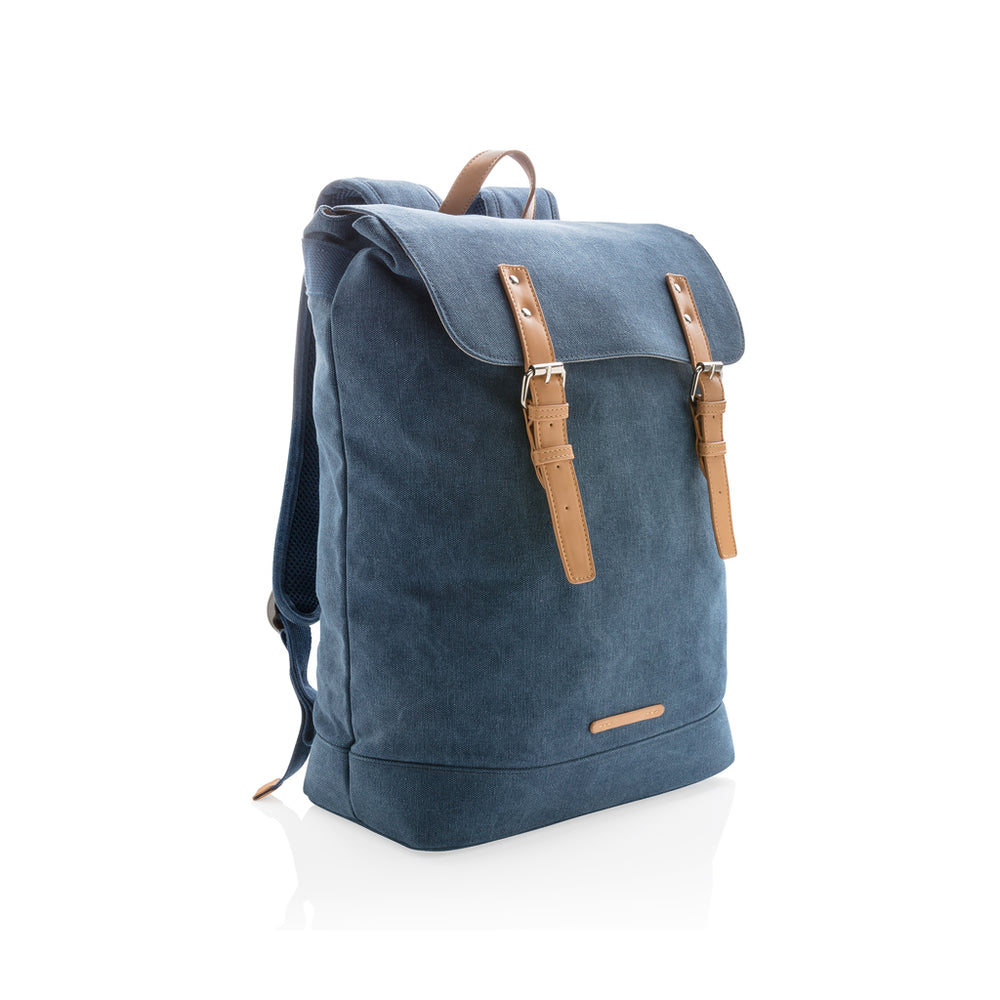 Branded Canvas laptop backpack PVC free