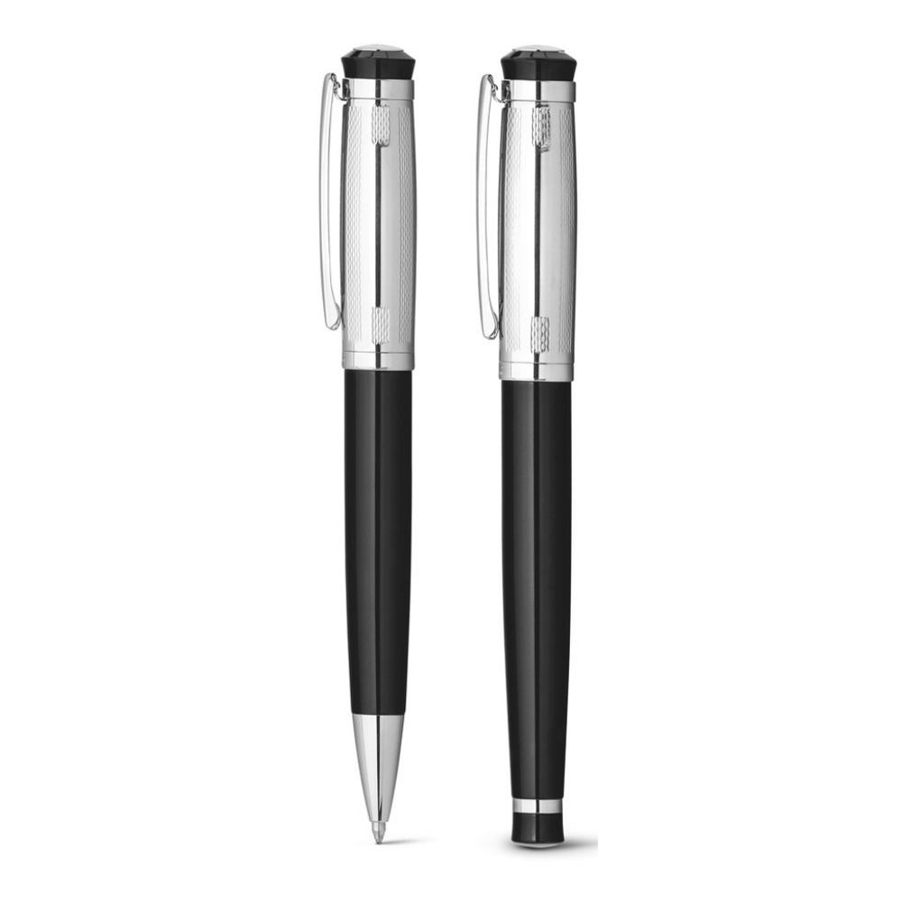 Orlando Metal Rollerball and ballpoint pen set Silver