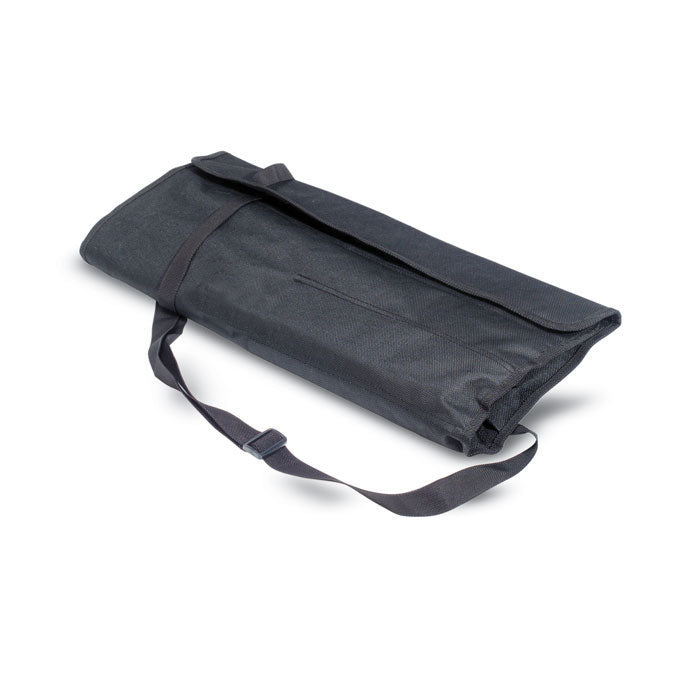 Branded BBQ apron with BBQ tools