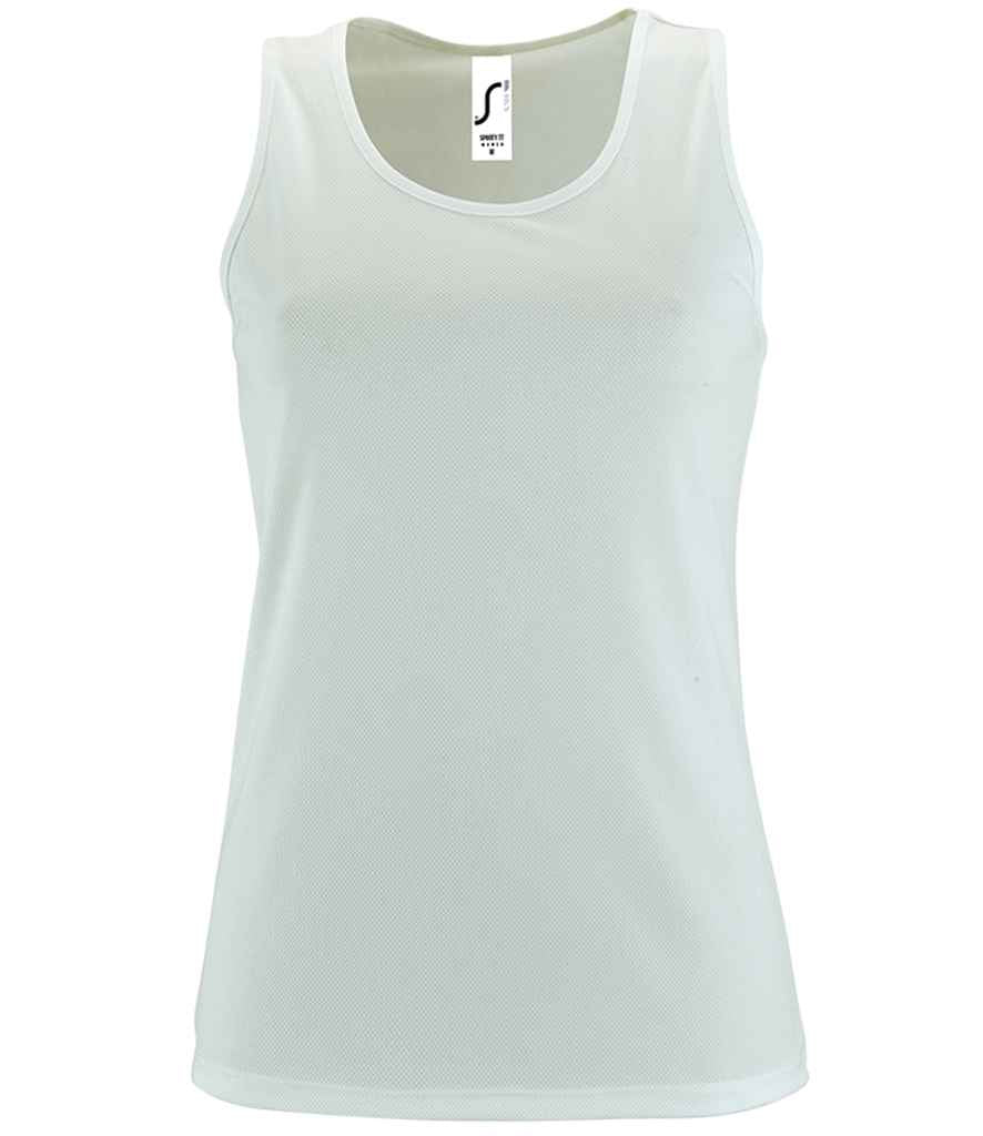 SOL'S Ladies Sporty Performance Tank Top White
