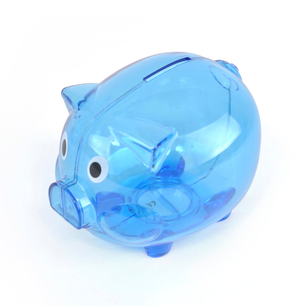 Branded Translucent Plastic Pig Shaped Piggy Bank