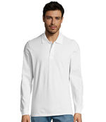 SOL'S Perfect Long Sleeve Piqué Polo Shirt White