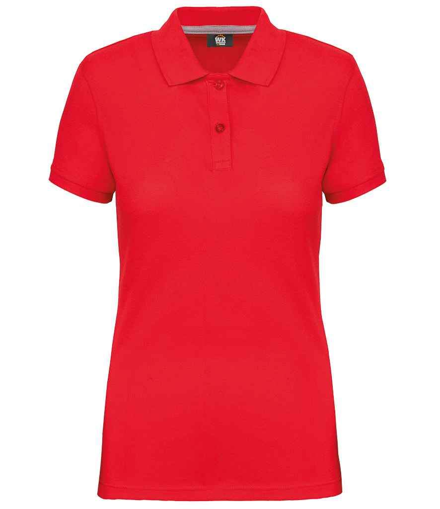 WK Designed to Work Ladies Anti-Bacterial Piqué Polo Shirt Red