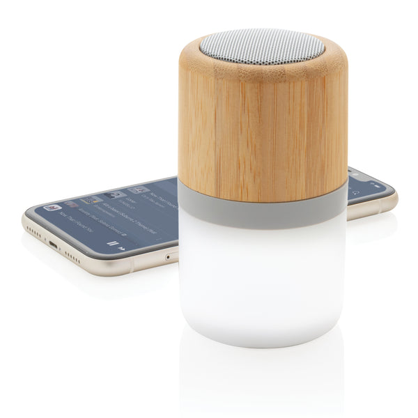 Branded Bamboo colour changing 3W speaker light