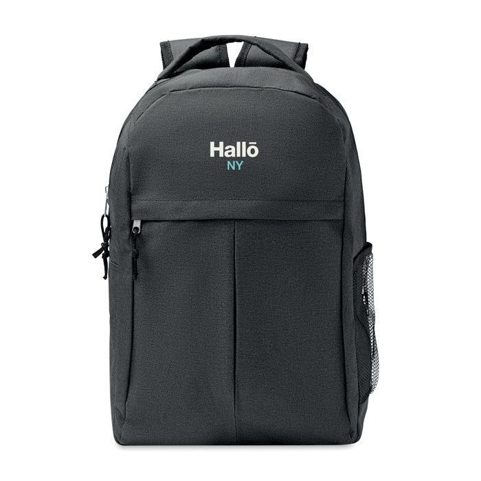 Branded 600D RPET 2 tone backpack
