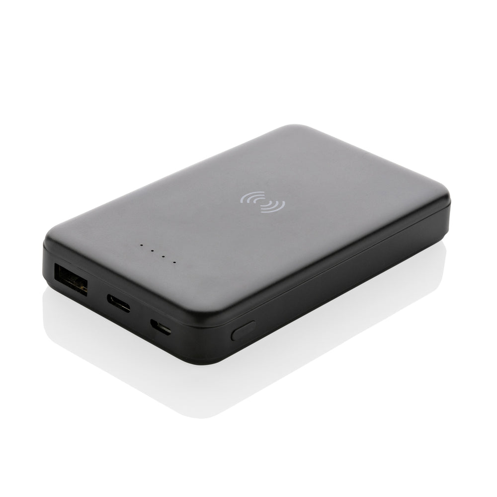 Branded RCS recycled plastic 5.000 mAh 5W wireless powerbank