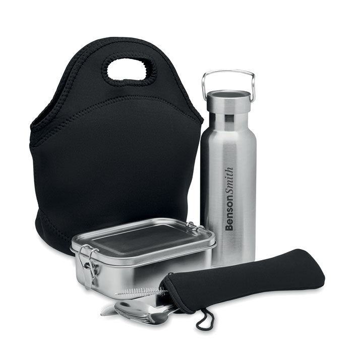 Branded Lunch set in stainless steel