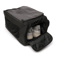 'Recycled 2-in-1 Duffle Backpack' BLACK Recycled Rucksack / Duffel Bag