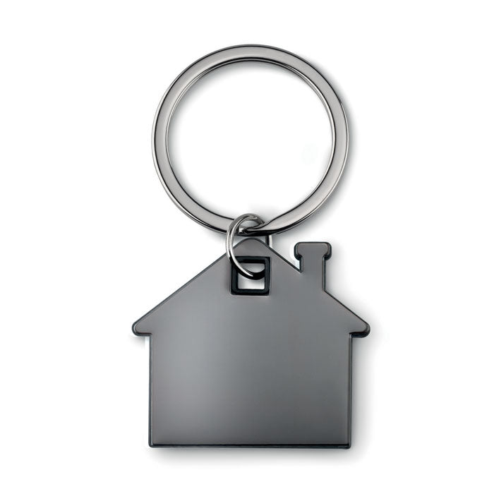 House shape plastic key ring