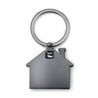 House shape plastic key ring