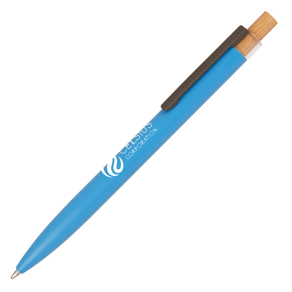 Refresh Recycled Aluminium Ball Pen Cyan