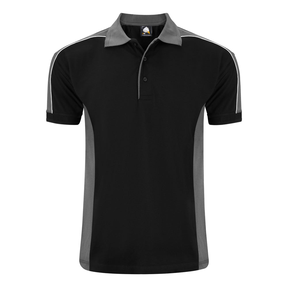 Orn Avocet Two Tone Poloshirt Black/Graphite