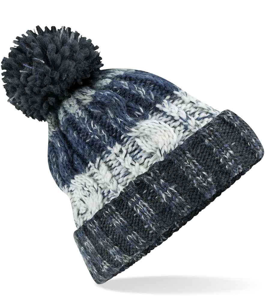 Branded Beechfield Corkscrew Pom Pom Beanie