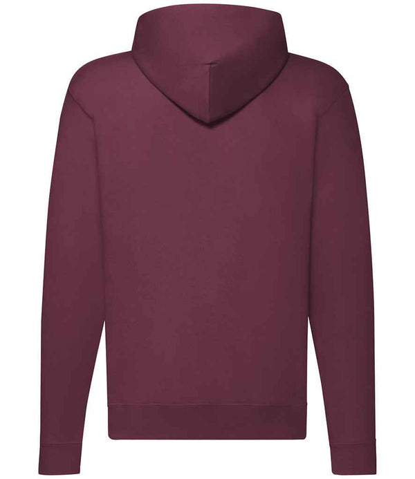 Fruit of the Loom Classic Zip Hooded Sweatshirt Burgundy