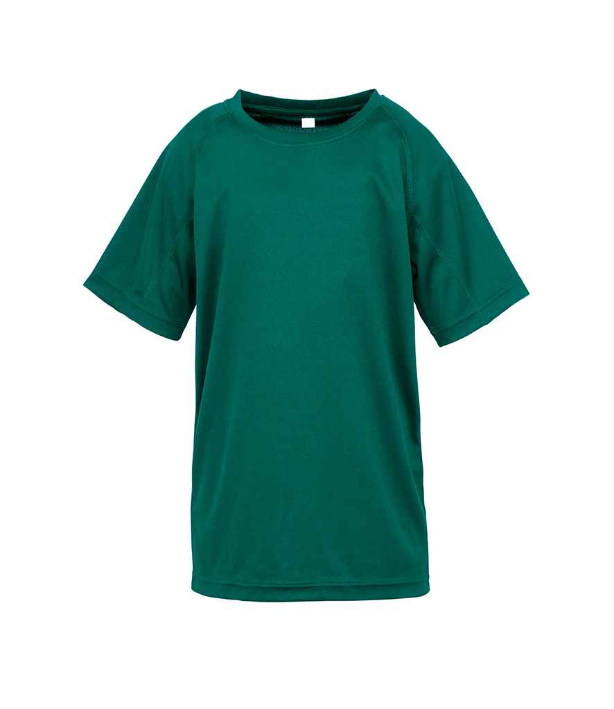 Spiro Kids Impact Performance Aircool T-Shirt Bottle Green