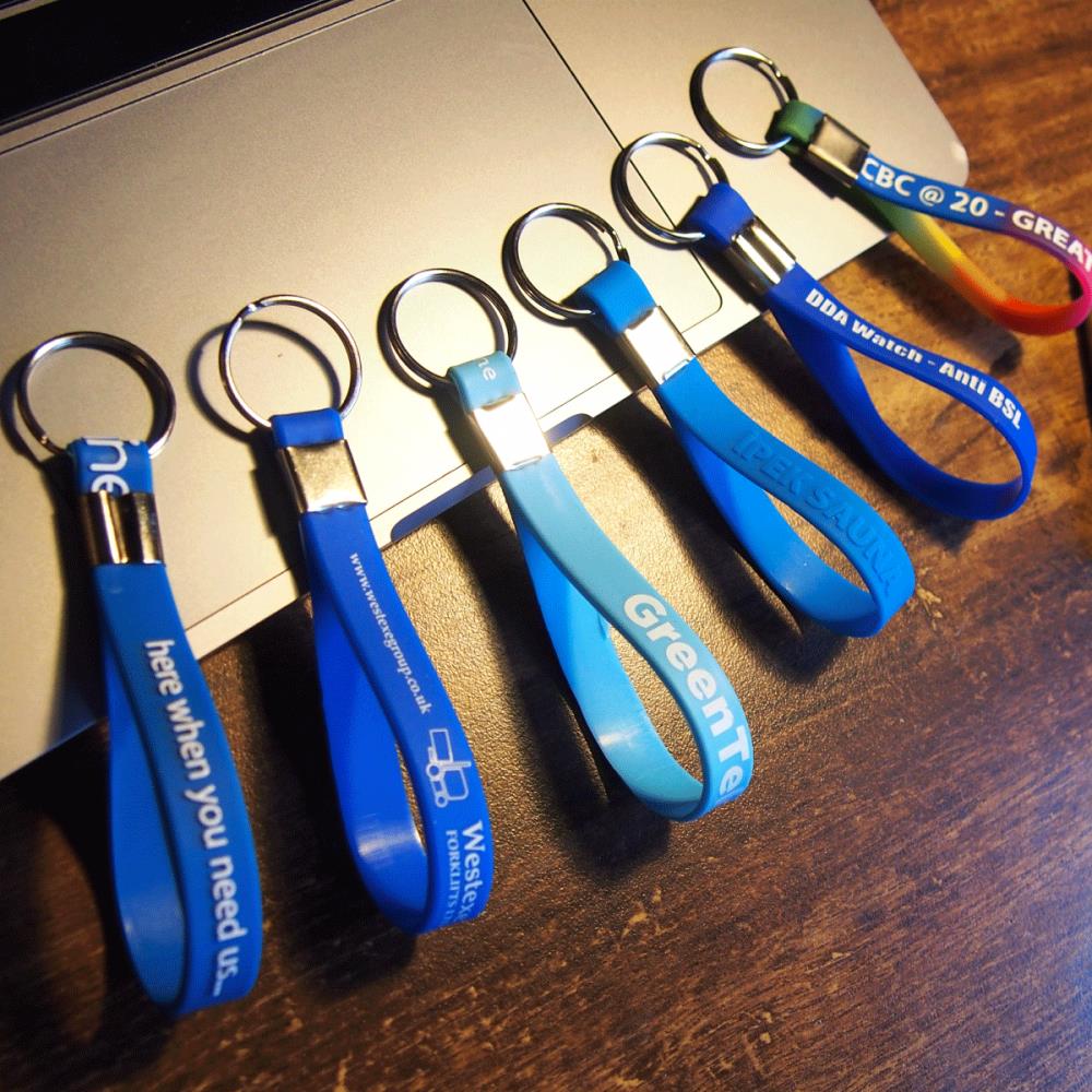 Custom Printed Silicone Loop Keyring