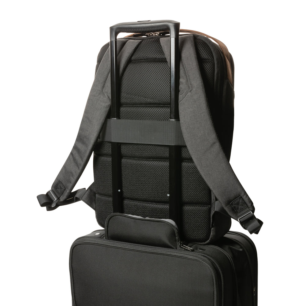 Branded Impact AWARE™ 300D two tone deluxe 15.6" laptop backpack