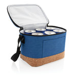 Branded Two tone cooler bag with cork detail