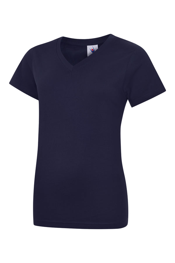 Branded Ladies Classic V-Neck T-Shirt