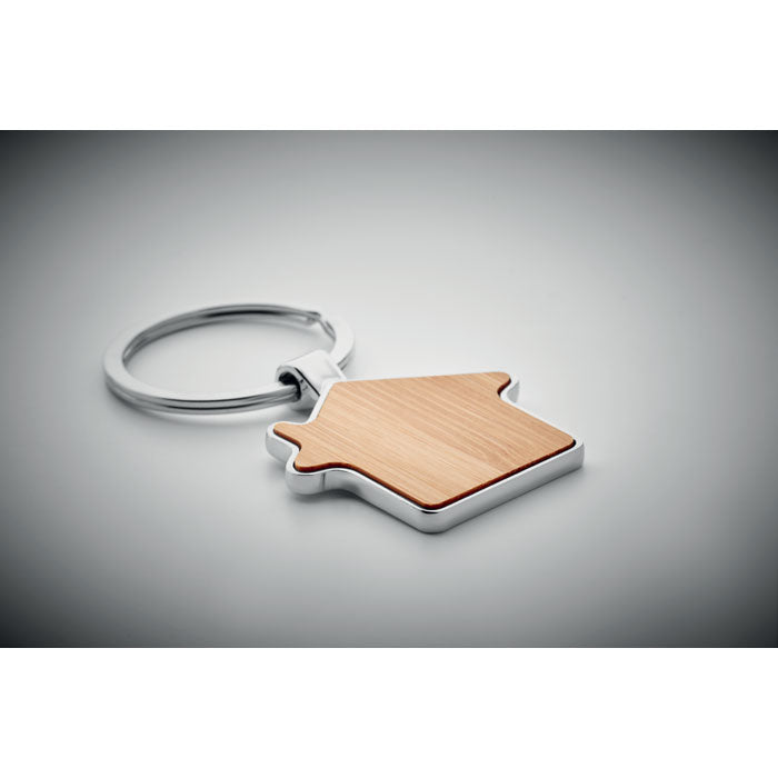 Branded House key ring metal bamboo