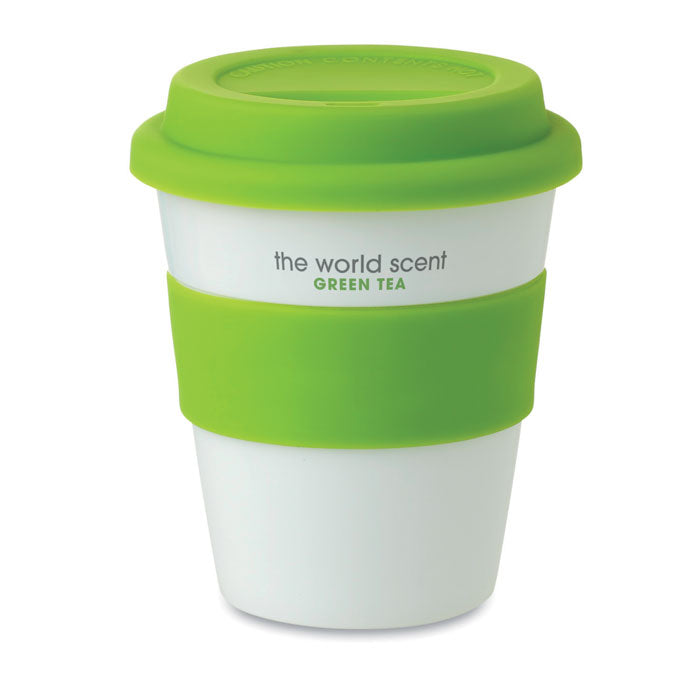Branded PP tumbler with silicone lid
